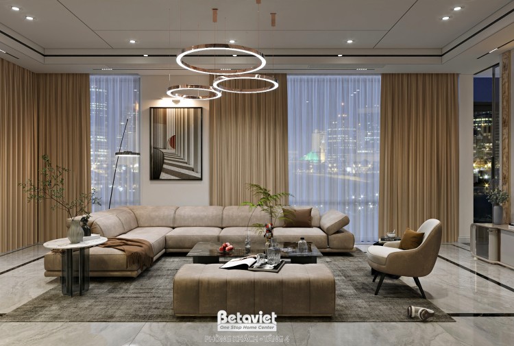 Thiết kế nội thất phòng khách biệt thự hiện đại NT5500025