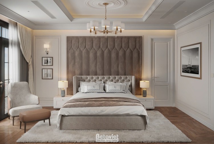 Thiết kế nội thất phòng ngủ biệt thự hiện đại NT2009437