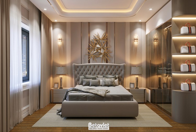 Thiết kế nội thất phòng ngủ hiện đại biệt thự NT2009419