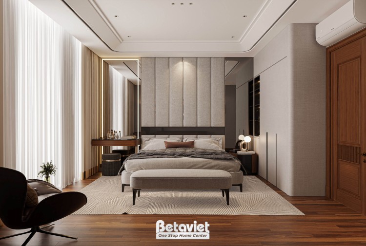Thiết kế nội thất phòng ngủ hiện đại biệt thự NT2009444