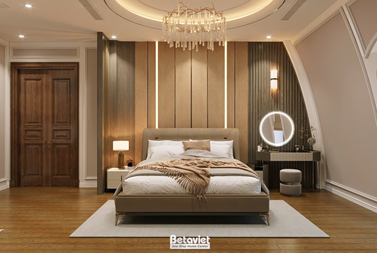 Thiết kế nội thất phòng ngủ Master hiện đại biệt thự NT2009419