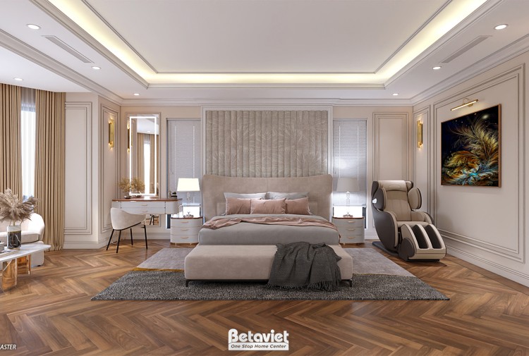 Thiết kế nội thất phòng ngủ Master hiện đại luxury NT2009288