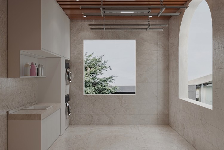 Thiết kế nội thất sân phơi biệt thự tân cổ điển NT2009134