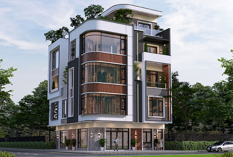 Biệt thự phố hiện đại 4 tầng 693m2 tại Thanh Hoá — thiết kế Betaviet KT5000371