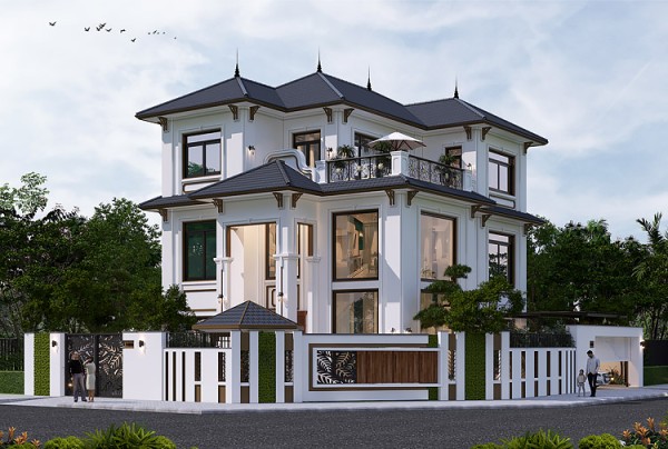 Thiết kế biệt thự phong cách hiện đại 3 tầng tại Bắc Ninh KT9189453