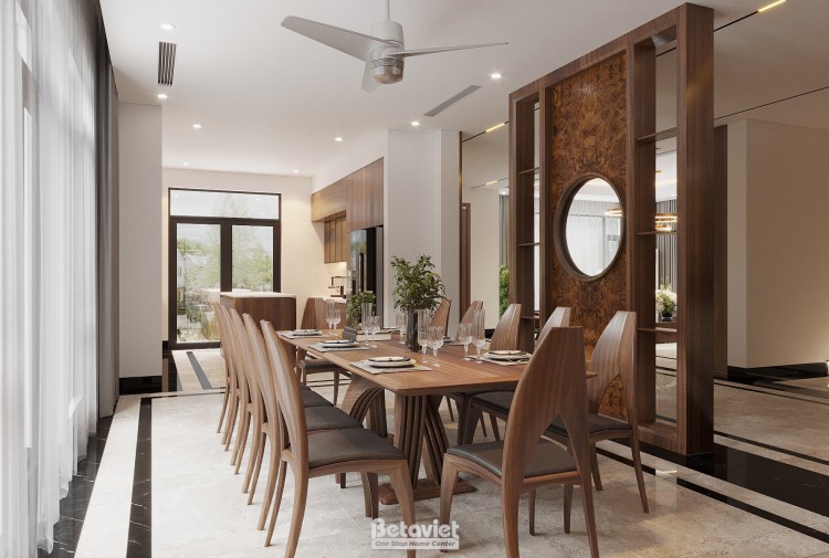 Mẫu nội thất phòng bếp hiện đại gỗ biệt thự NT2008871