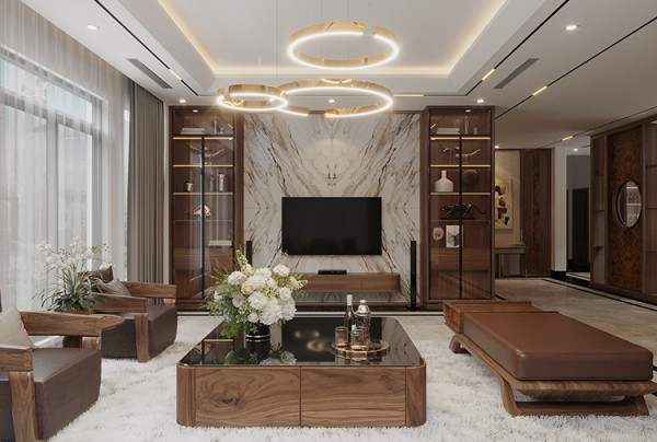 Mẫu thiết kế nội thất biệt thự hiện đại gỗ tại Hà Nội NT2008871