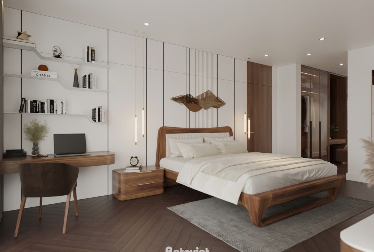 Mẫu nội thất phòng ngủ Master hiện đại biệt thự NT2008871