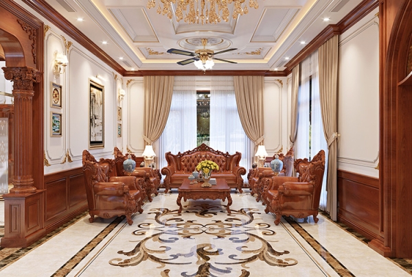 Thiết kế nội thất biệt thự tân cổ điển tại Bắc Ninh NT2002853