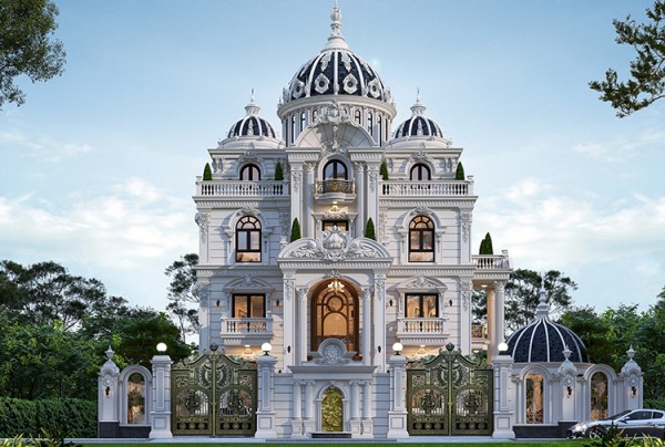 Thiết kế biệt thự 4 tầng phong cách tân cổ điển tại Ninh Bình KT5004932