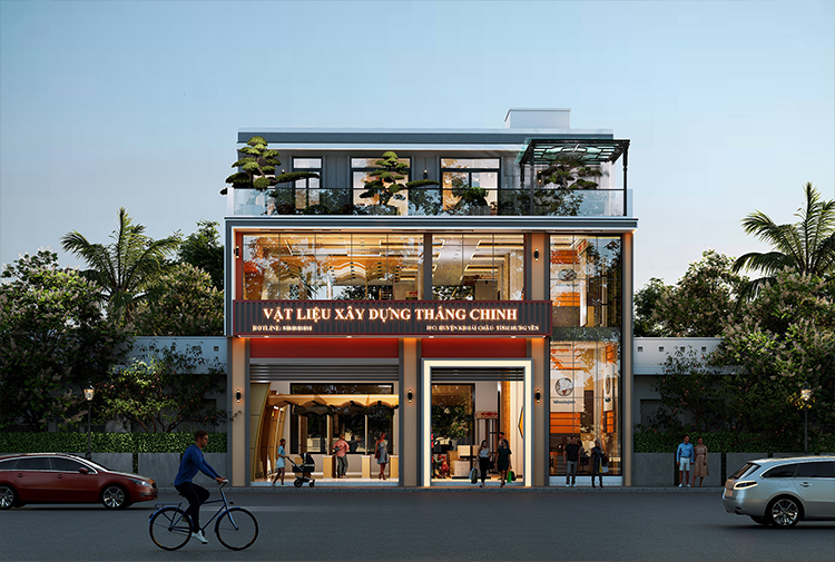 nhà phố 3 tầng phong cách hiện đại tại Hưng Yên