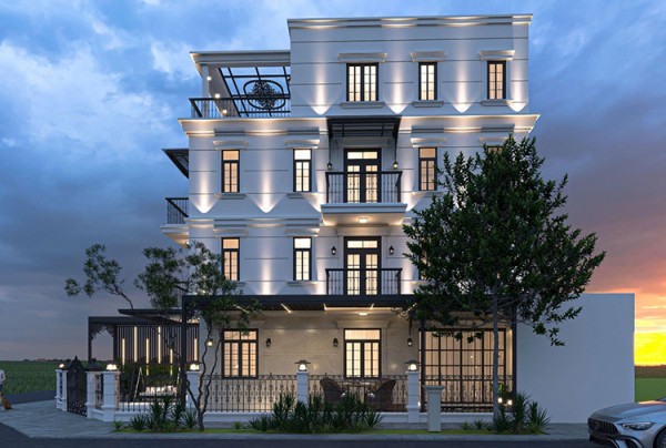Thiết kế nhà phố 4 tầng phong cách tân cổ điển tại Hồ Chí Minh KT2009437