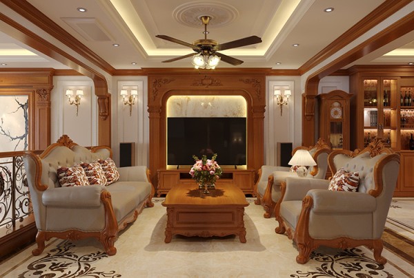 Thiết kế nội thất biệt thự tân cổ điển tại Bắc Ninh NT2009120