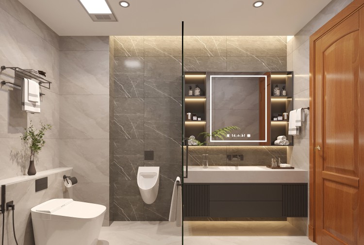 Mẫu thiết kế nội thất phòng tắm biệt thự hiện đại NT2009120