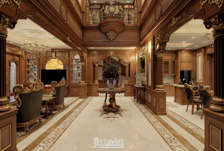 Thiết kế đại sảnh cổ điển biệt thự tại Hải Phòng NT4104398