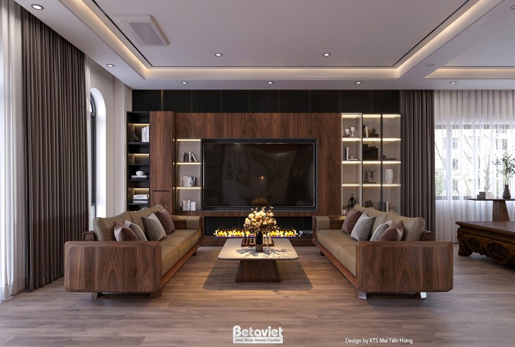 Thiết kế không gian sinh hoạt chung biệt thự hiện đại NT2009120