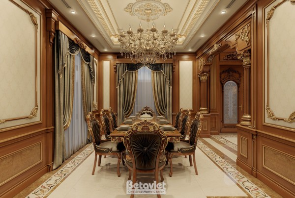 Thiết kế nội thất phòng ăn cổ điển biệt thự tại Hải Phòng NT4104398