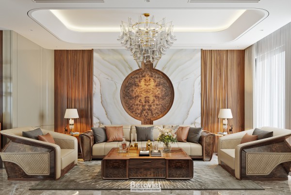 Thiết kế nội thất phòng khách KĐT Vinhome Ocean Park 3 NT2008251