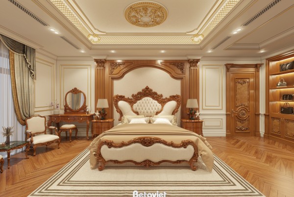Thiết kế nội thất phòng ngủ cổ điển biệt thự tại Hải Phòng NT4104398