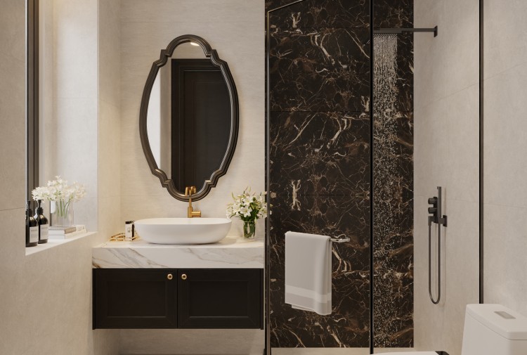 Thiết kế nội thất phòng tắm hiện đại biệt thự tại Hải Phòng NT2009329