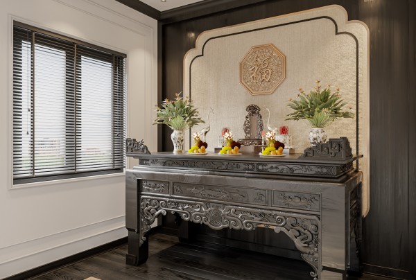 Thiết kế nội thất phòng thờ truyền thống biệt thự tại Hải Phòng NT2009329