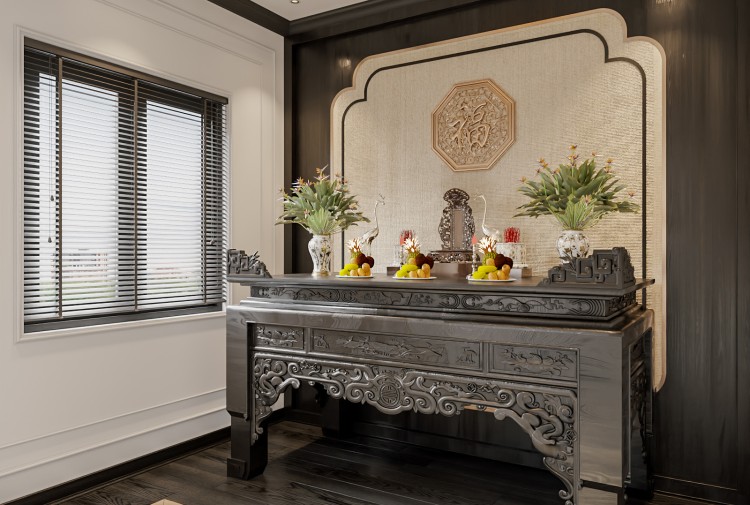 Thiết kế nội thất phòng thờ truyền thống biệt thự tại Hải Phòng NT2009329