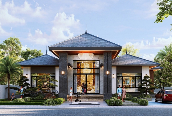 Thiết kế biệt thự 1 tầng phong cách hiện đại tại Nghệ An KT2000235-2