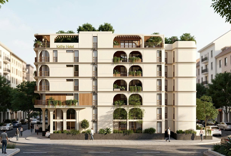 khách sạn hiện đại 7 tầng phong cách hiện đại tại Hà Nội