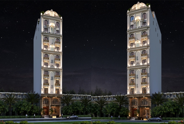 Thiết kế toà nhà văn phòng 7 tầng phong cách tân cổ điển tại Hà Nội KT6009014