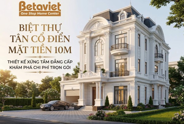 Biệt Thự Tân Cổ Điển Mặt Tiền 10m: Thiết Kế & Chi Phí 2026
