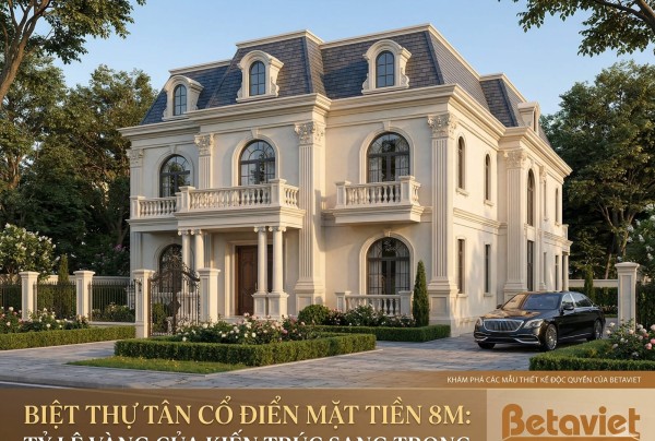 Biệt Thự Tân Cổ Điển Mặt Tiền 8m: Tỷ Lệ Vàng Của Kiến Trúc Sang Trọng