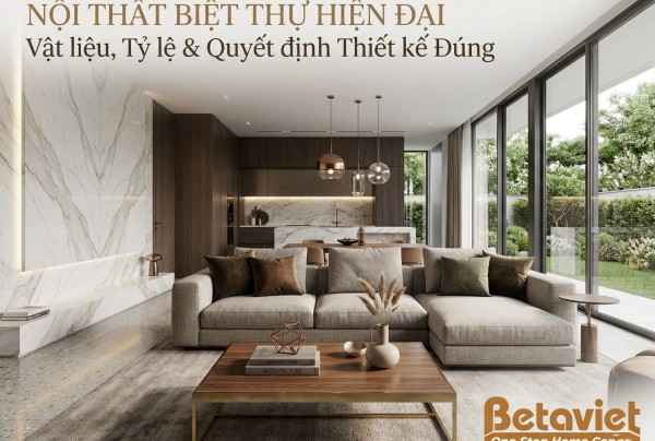 Nội Thất Biệt Thự Hiện Đại: Vật Liệu, Tỷ Lệ và Quyết Định Thiết Kế Đúng