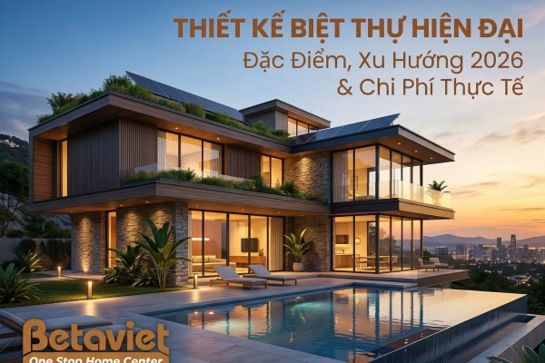 Thiết Kế Biệt Thự Hiện Đại: Đặc Điểm, Xu Hướng 2026 & Chi Phí Thực Tế
