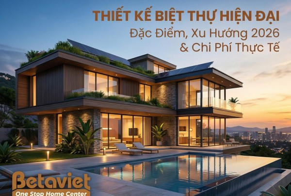 Thiết Kế Biệt Thự Hiện Đại: Đặc Điểm, Xu Hướng 2026 & Chi Phí Thực Tế
