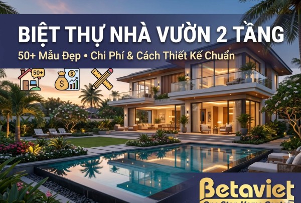 Biệt Thự Nhà Vườn 2 Tầng: 50+ Mẫu Đẹp, Chi Phí & Cách Thiết Kế Chuẩn 2025–2026