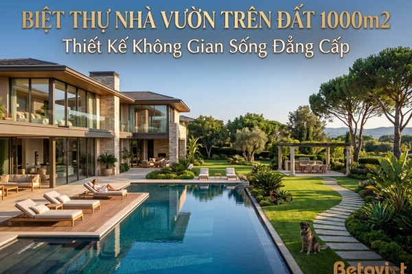 Biệt Thự Nhà Vườn Trên Đất 1000m2: Thiết Kế Không Gian Sống Đẳng Cấp