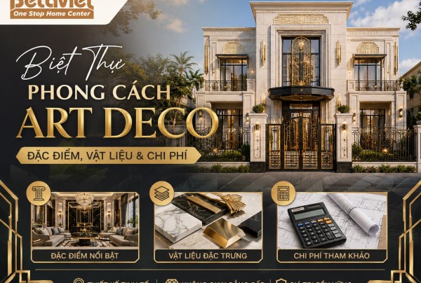 Biệt Thự Phong Cách Art Deco: Đặc Điểm, Vật Liệu & Chi Phí 2026
