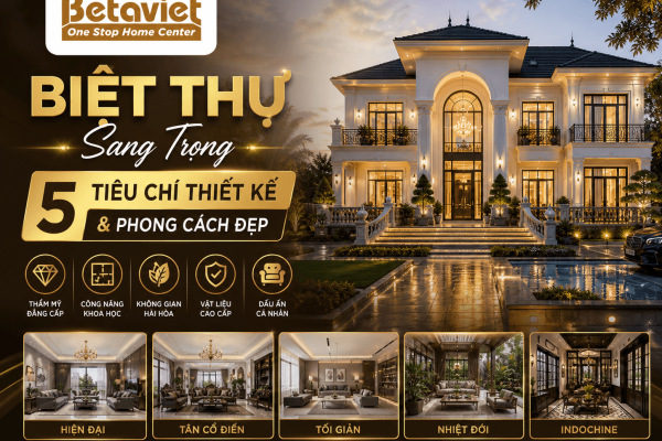 Biệt Thự Sang Trọng: 5 Tiêu Chí Thiết Kế & Phong Cách Đẹp