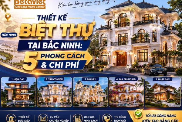 Thiết Kế Biệt Thự Tại Bắc Ninh: 5 Phong Cách & Chi Phí 2026