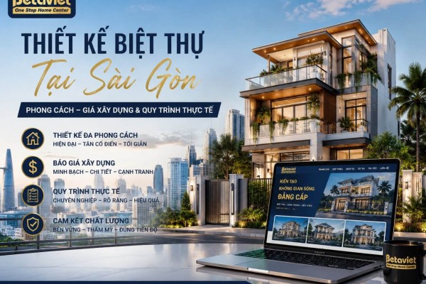 Thiết Kế Biệt Thự Tại Sài Gòn: Phong Cách, Giá Xây Dựng & Quy Trình Thực Tế 2026