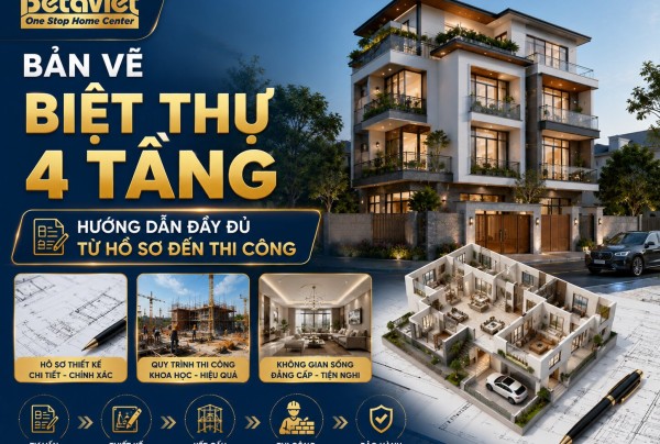 Bản Vẽ Biệt Thự 4 Tầng: Hướng Dẫn Đầy Đủ Từ Hồ Sơ Đến Thi Công