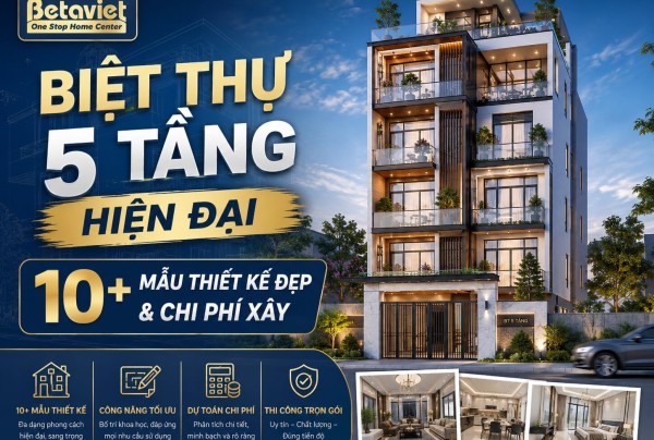 Biệt Thự 5 Tầng Hiện Đại: 10+ Mẫu Thiết Kế Đẹp & Chi Phí Xây 2026