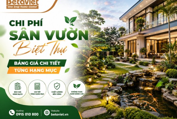 Chi Phí Sân Vườn Biệt Thự: Bảng Giá Chi Tiết Từng Hạng Mục 2026
