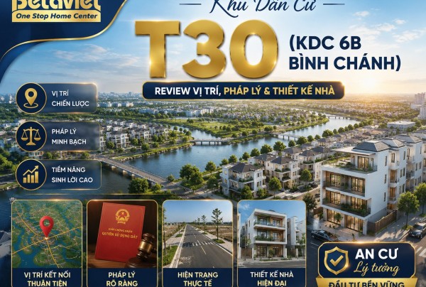 Khu Dân Cư T30 (KDC 6B Bình Chánh): Review Vị Trí, Pháp Lý & Thiết Kế Nhà 2026