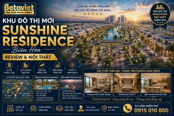 Khu đô thị mới Sunshine Residence Biên Hòa: Review & Nội Thất 2026