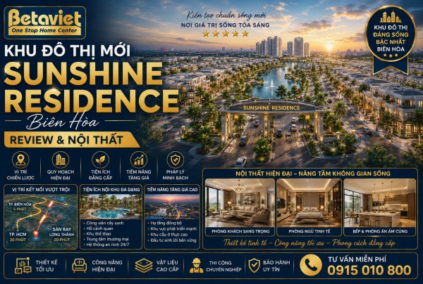 Khu đô thị mới Sunshine Residence Biên Hòa: Review & Nội Thất 2026