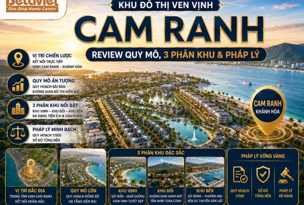 Khu đô thị ven vịnh Cam Ranh: Review quy mô, 3 phân khu & pháp lý 2026