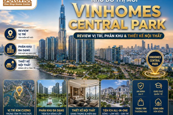 Khu Đô Thị Mới Vinhomes Central Park: Review Vị Trí, Phân Khu & Thiết Kế Nội Thất 2026