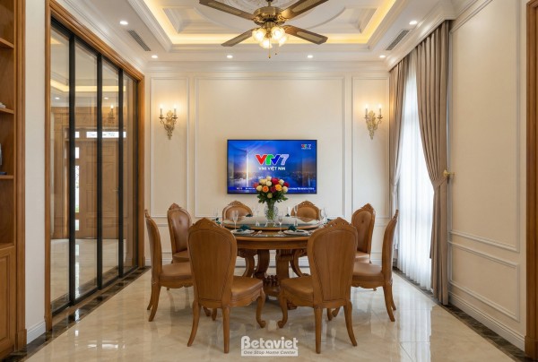Mẫu nội thất phòng bếp tân cổ điển biệt thự NT5004382