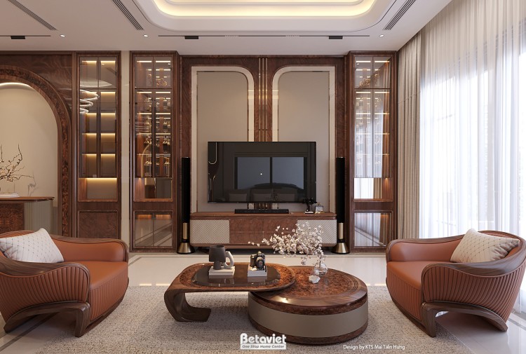 Thiết kế nội thất phòng khách biệt thự hiện đại NT2600172